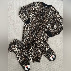 Leopard / Cat Print Pajama Onesie